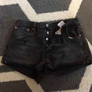 Black Levi Jean shorts